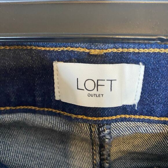 Loft Bootcut Midrise Classic Denim Dark Blue Jeans Size 2 Western Country - Picture 5 of 12